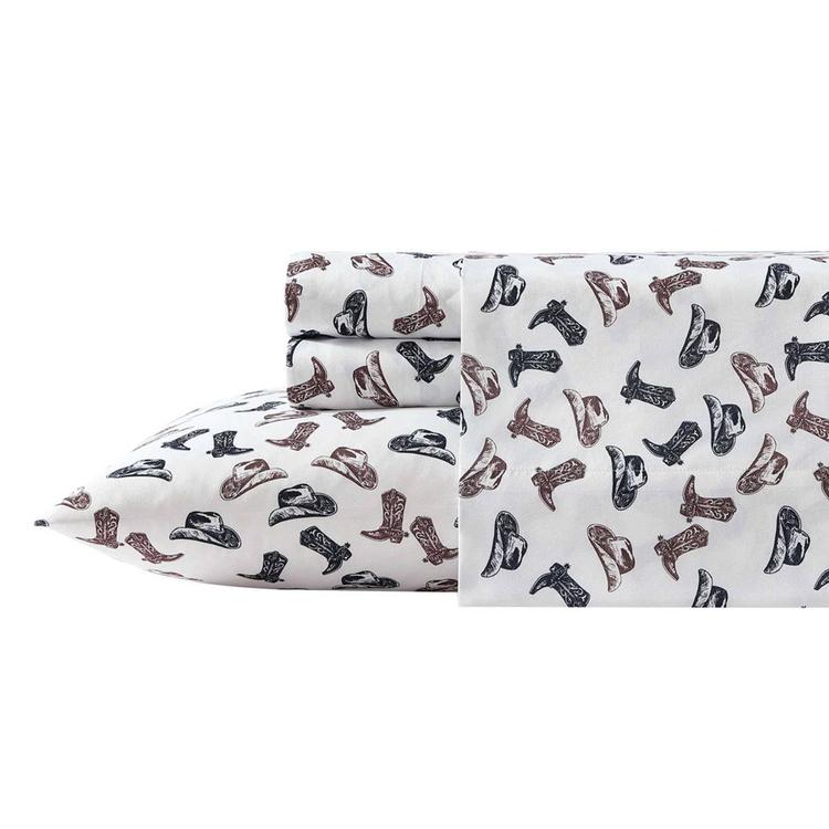 Wrangler Boots N Hats Microfiber Sheet Set