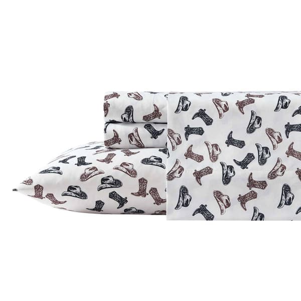 Wrangler Boots N Hats Microfiber Sheet Set