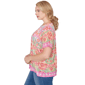 Plus Size Ruby Rd. Hothouse Florals Short Sleeve Damask Tee - image 4