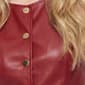 Womens NY Collection Faux Leather Button Vest - image 4
