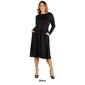 Plus Size 24/7 Comfort Apparel Long Sleeve Pleated Midi Dress - image 4