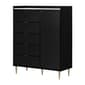 South Shore Hype Door Chest w/ 5 Drawers & Faux Carrara Marble - image 1
