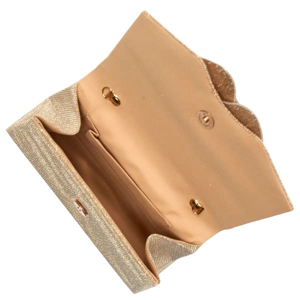 D''Margeaux Flower Shimmer Clutch w/ Chain