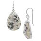 Marsala Fine Silver Plated Marcasite & Mother of Pearl Earrings - image 1