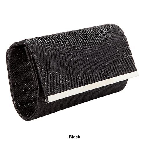 Sasha Shimmer Pleated Flap Clutch Evening Bag