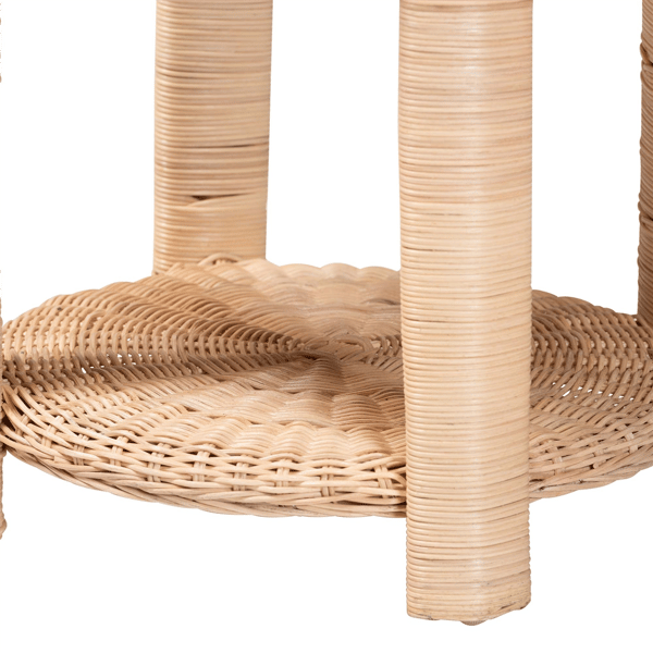 bali & pari Latoya Natural Rattan End Table