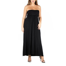 Plus Size 24/7 Comfort Apparel Strapless Maxi Dress