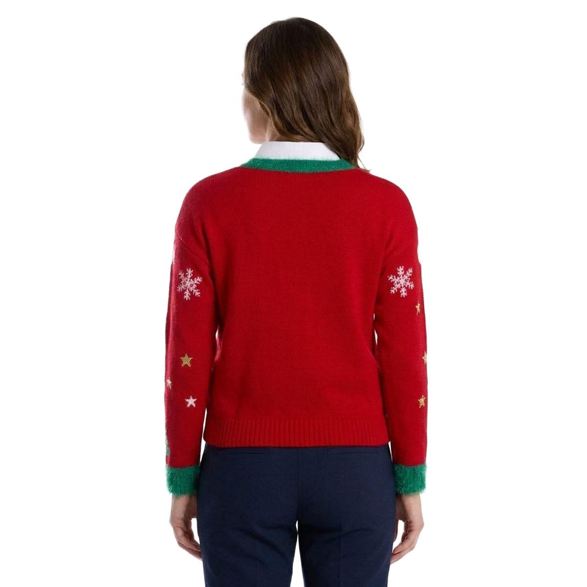 Womens 99 Jane Street Long Sleeve Christmas Gnomes Ugly Sweater