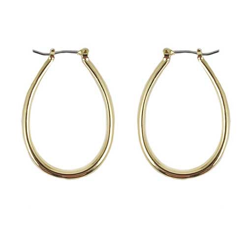 Freedom Gold-Tone Teardrop Hoop Earrings