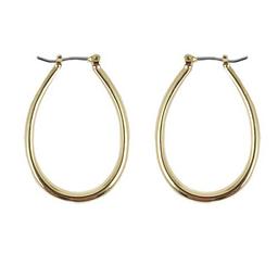 Freedom Gold-Tone Teardrop Hoop Earrings