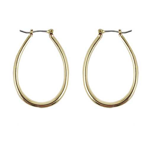 Freedom Gold-Tone Teardrop Hoop Earrings