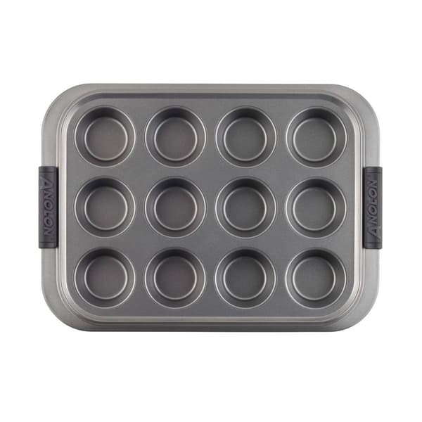 Anolon&#174; Advanced Nonstick Bakeware Muffin Pan with Lid -12-Cup