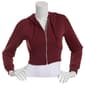 Juniors Derek Heart Fleece Cropped Zip Front Hoodie - image 1