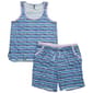 Womens IZOD(R) Watercolor Stripe Tank & Bermuda Short Pajama Set - image 1