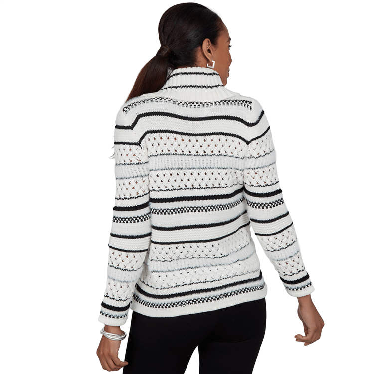 Petite Hearts of Palm Wrapped in Rubies Stripe Sweater