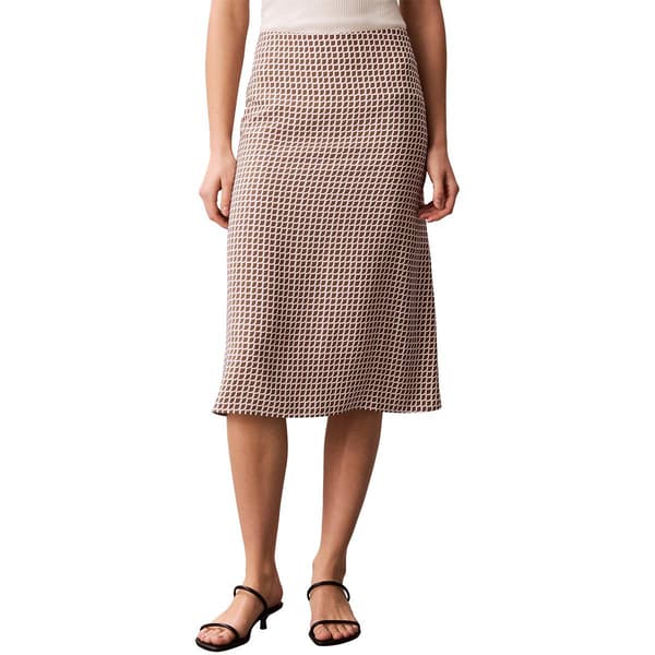 Womens Calvin Klein Zipper Tile Scale Midi Skirt - image 
