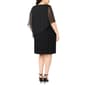 Plus Size MSK Beaded Asymmetric Capelet Shift Dress - image 4