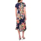 Womens MSK Short Sleeve Half Zip Neck Midi Dress - image 2