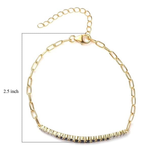 Gemstone Classics™ Created Sapphire Lab Grown Diamond Bracelet