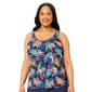 Plus Size Leilani Aloha Tides Bora Bora Tankini Swim Top - image 1