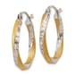Gold Classics™ 14k Rhodium Twisted 20mm Hoop Earrings - image 2