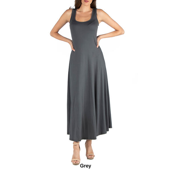 Womens 24/7 Comfort Apparel Slim Fit A-Line Maxi Dress