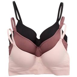 Womens  Laura Ashley 3pk. Texture Underwire Bra - LS6960-3PKD