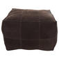 9th & Pike® Rustic Leather Pouf Ottoman - image 1