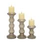 9th & Pike&#40;R&#41; Smoked Glass Pillar Candle Holders - Set of 3 - image 1