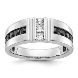 Mens Gentlemens Classics&#40;tm&#41; 14kt. White Gold 1/10ctw Diamond Ring