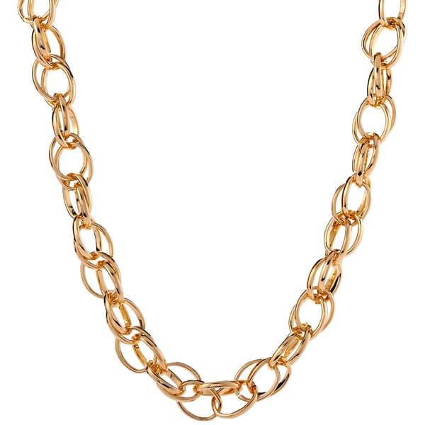 Design Collection 18in. Gold-Tone Interlock Chain Necklace - image 