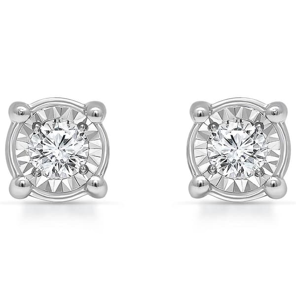 Diamond Classics™ White Gold Solitaire Diamond Stud Earrings