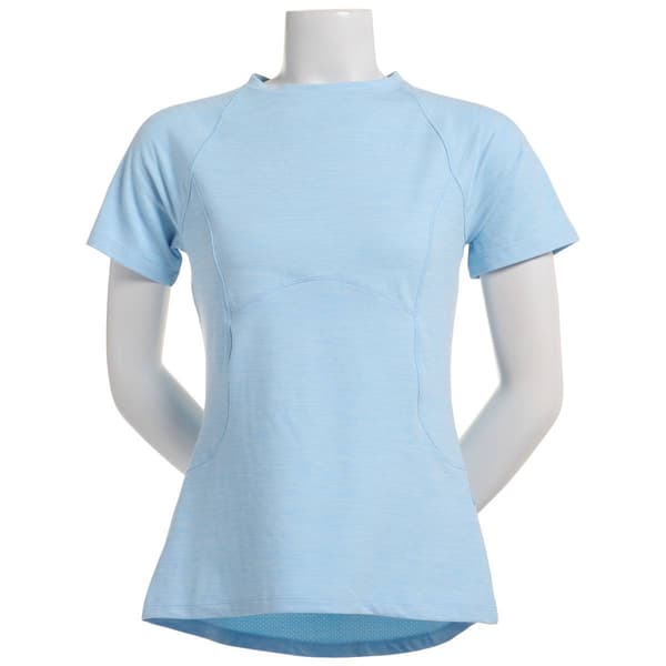 Womens Spyder Space Dye Short Sleeve Tee - Baby Blue - image 