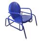Northlight Seasonal Retro Metal Tulip Glider Patio Chair - Blue - image 3