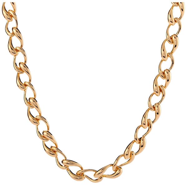 Design Collection 18in. Polished Link Gold-Tone Necklace - image 