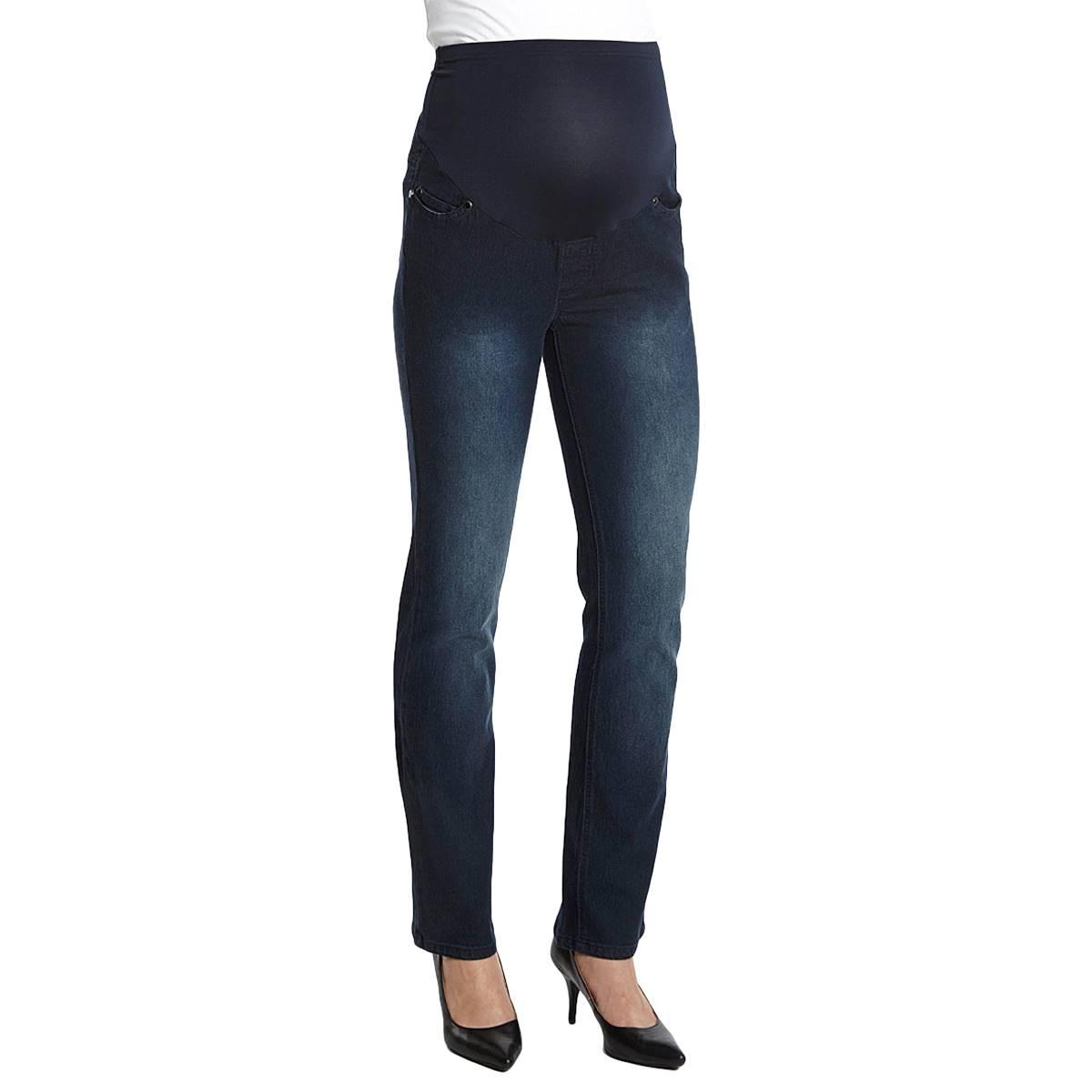Womens Times Two Denim Over Belly Straight Leg Maternity Jeans