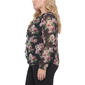 Plus Size NY Collection Long Sleeve Ruffle Front V-Neck Blouse - image 3
