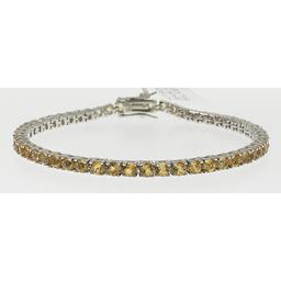Gemstone Classics(tm) 3.00mm Round Citrine Bracelet