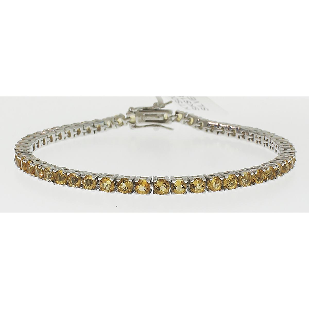 Gemstone Classics(tm) 3.00mm Round Citrine Bracelet