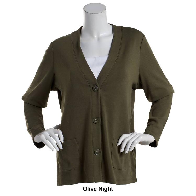 Womens Hasting & Smith Long Sleeve V Neck Cardigan