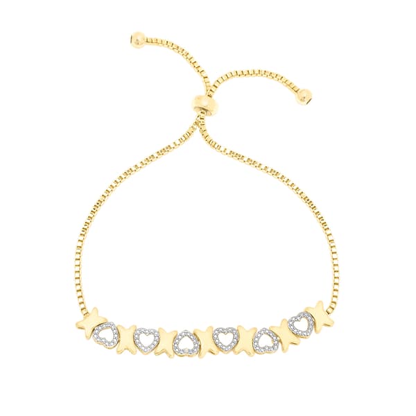 Gemstone by Gianni Argento X & Heart Adjustable Bracelet - image 