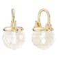 Athra 14kt. Gold over Brass 10mm Hoop Earrings with Crystal Ball - image 1