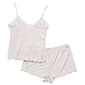 Womens Laura Ashley&#40;R&#41; Lace Trim Rose Bud Rib Cami Pajama Set - image 1