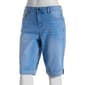 Petite Bleu Denim 11in. 5 Pocket Roll Cuff Denim Bermuda Shorts - image 1