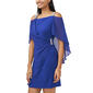 Petite MSK Capelet Overlay Side Drape Dress - image 4