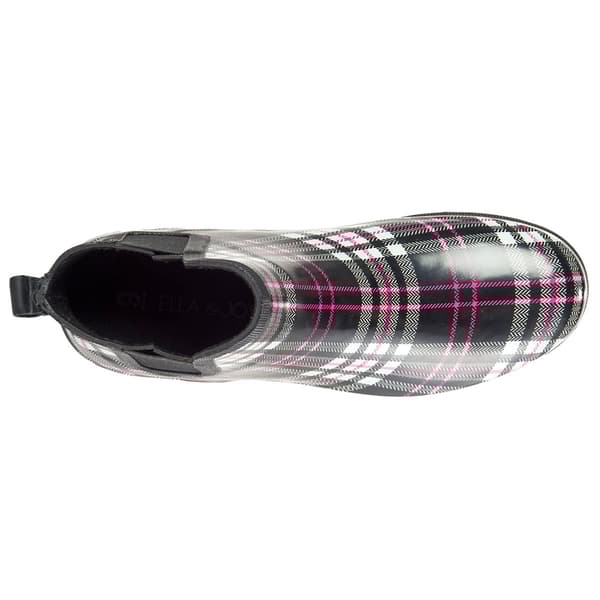 Womens Ella & Joy Chelsea Plaid Ankle Rainboots