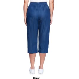 Petite Alfred Dunner Classics Denim Pull On Capri Pants