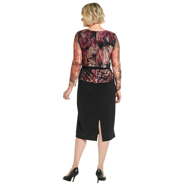 Womens Rabbit Rabbit Rabbit Long Sleeve Floral Midi Dress