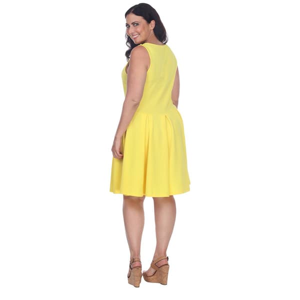 Plus Size White Mark Crystal Fit N&#8217; Flare Dress