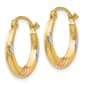 Gold Classics™ 14kt. Gold Polish & Textured Hoop Earrings - image 2